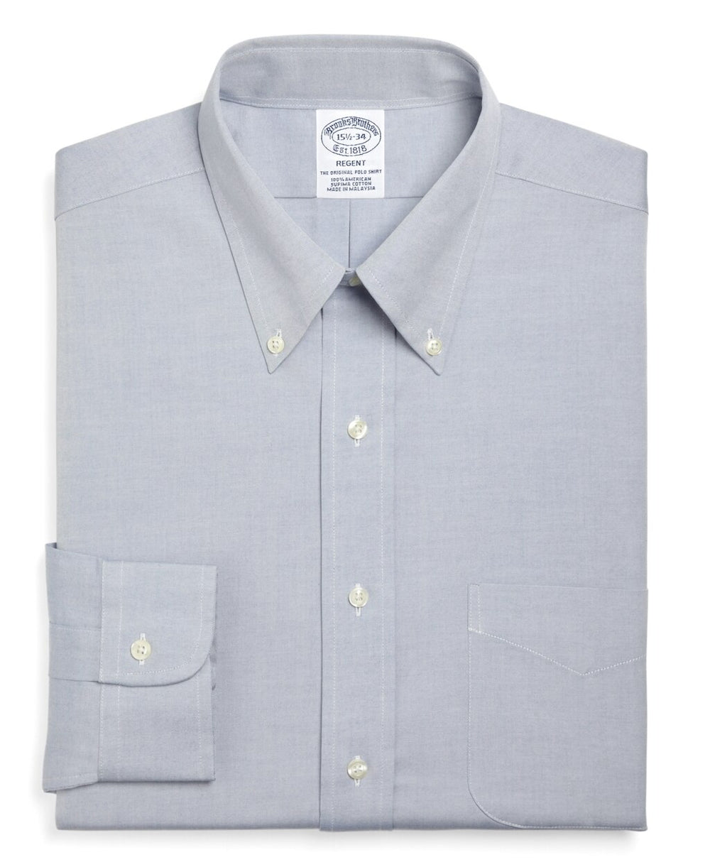 Brooks Brothers Men Regent Fitted Dress Shirt, Button-Down Collar