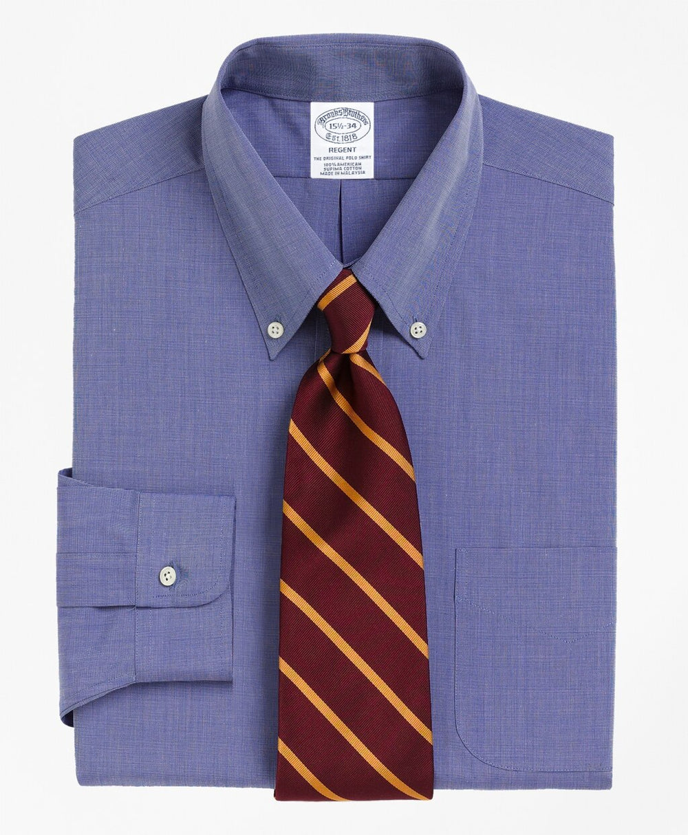 Brooks Brothers Men Regent Fitted Dress Shirt, Button-Down Collar