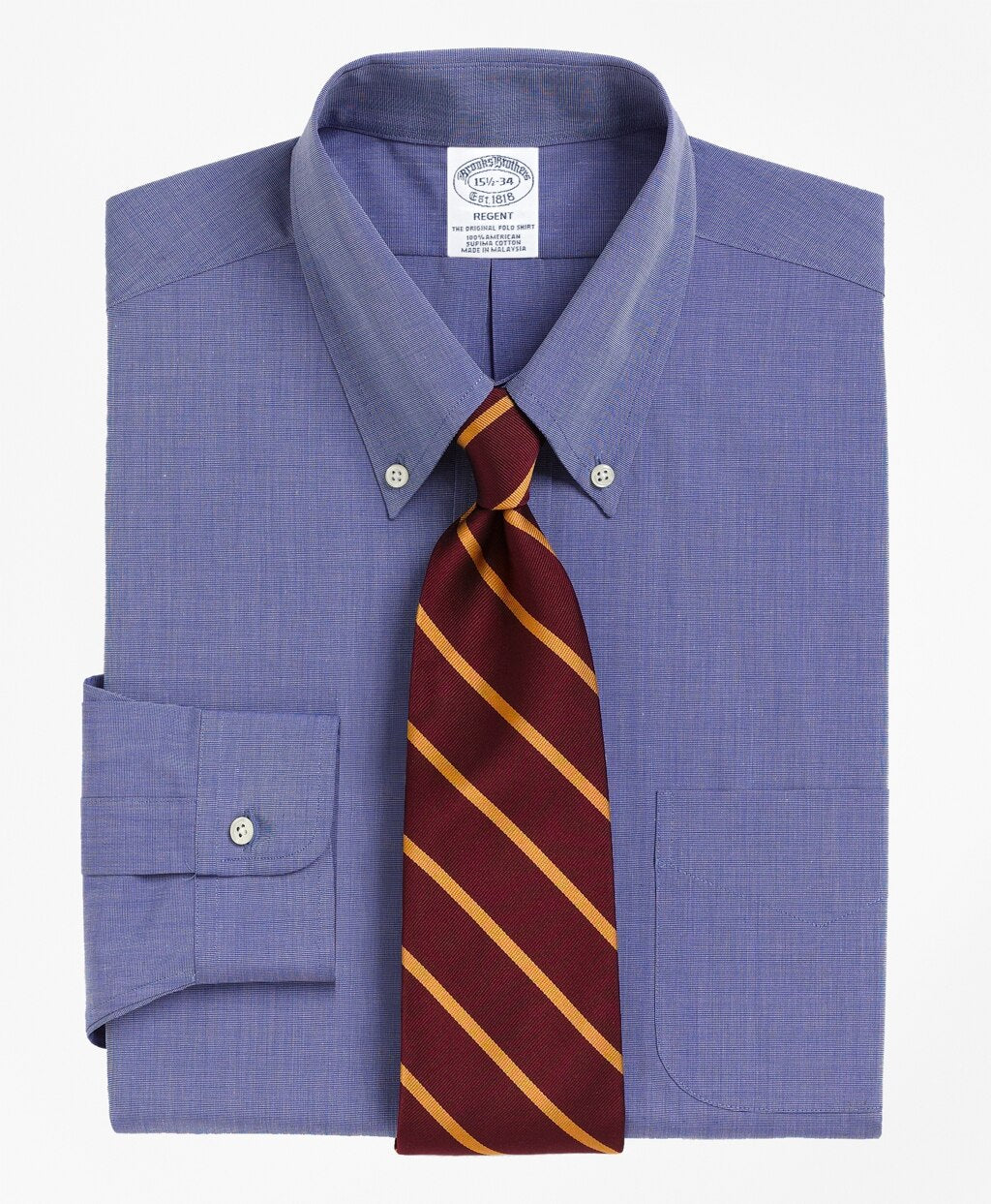 Brooks Brothers Men Regent Fitted Dress Shirt, Button-Down Collar