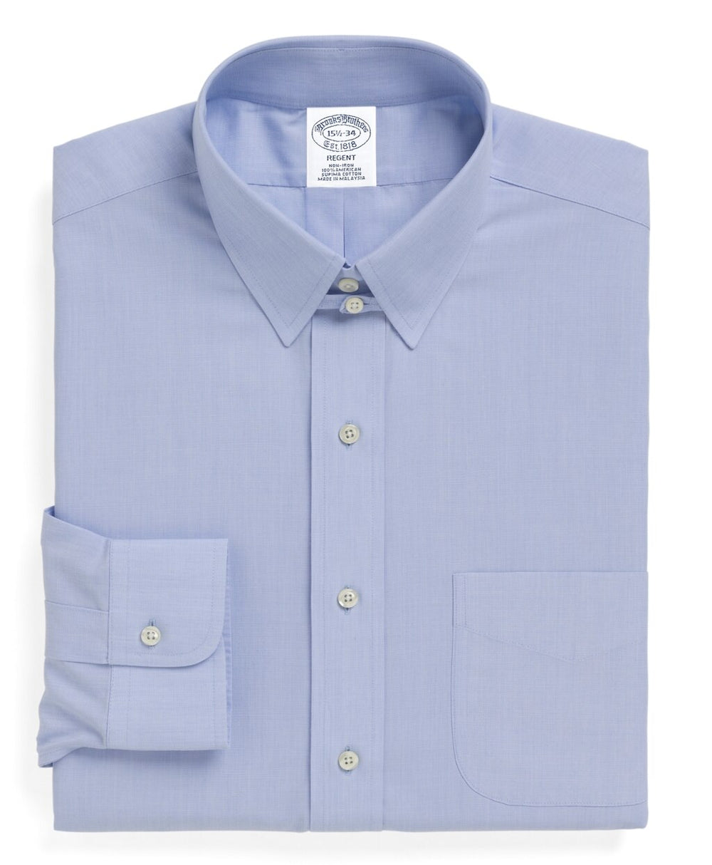 Brooks Brothers Men Regent Fitted Dress Shirt, Non-Iron Tab Collar