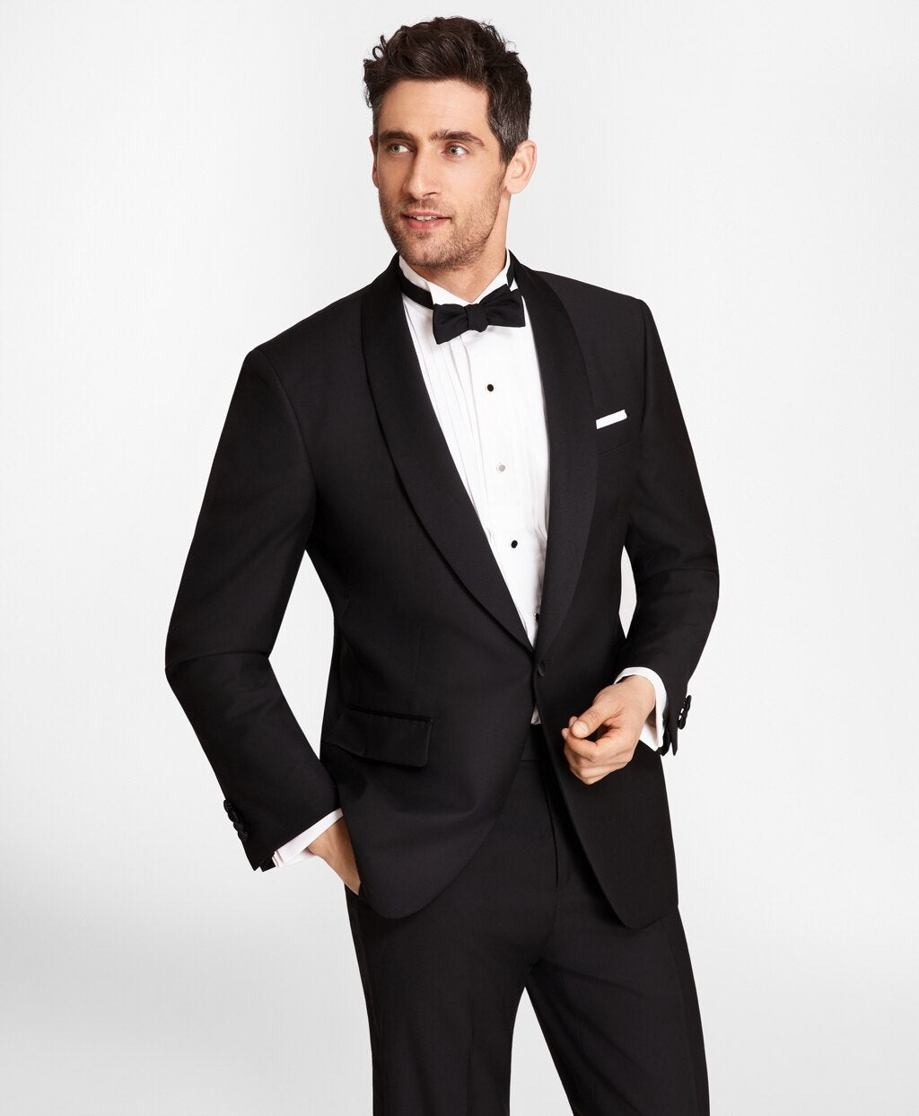 Brooks Brothers Men One-Button Shawl Collar Tuxedo Jacket