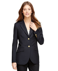 Brooks Brothers Women Petite Loro Piana® Classic Fit Two-Button Blazer