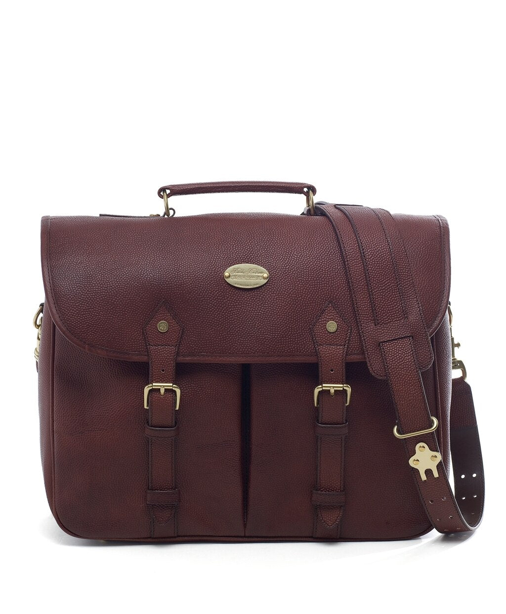 Brooks Brothers Men Football Leather Briefcase