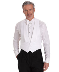 Brooks Brothers Men White Cotton Pique Tuxedo Vest