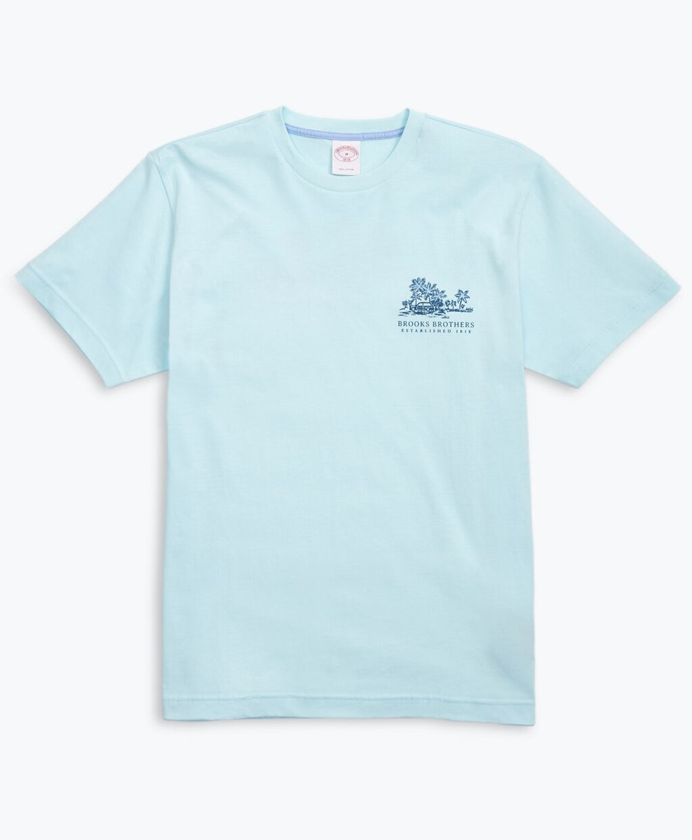 Brooks Brothers Men Hawaii-Print Cotton Jersey T-Shirt