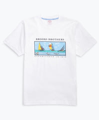 Brooks Brothers Men Boat-Print Cotton Jersey T-Shirt