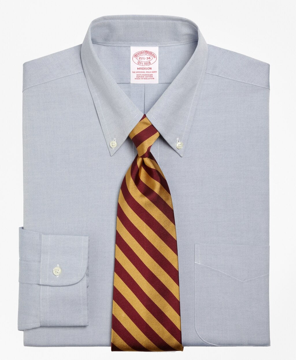 Brooks Brothers Men Madison Classic-Fit Dress Shirt, Button-Down Collar