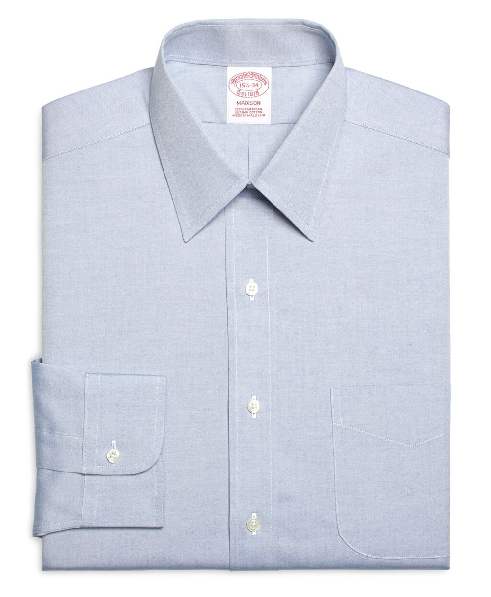 Brooks Brothers Men Madison Classic-Fit Dress Shirt, Forward Point Collar