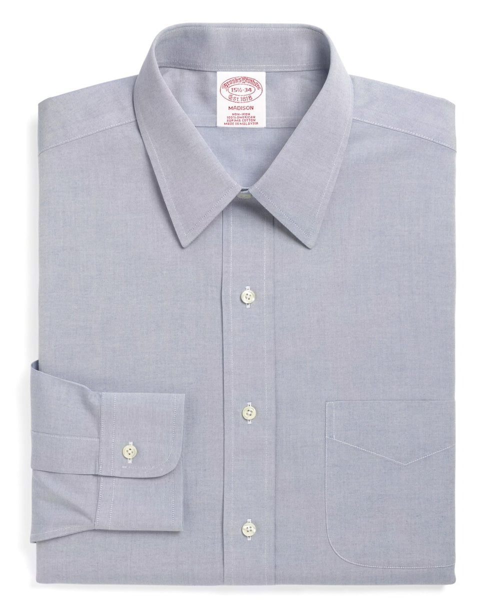 Brooks Brothers Men Madison Classic-Fit Dress Shirt, Non-Iron Point Collar