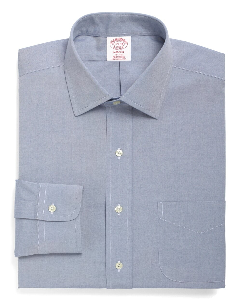 Brooks Brothers Men Madison Classic-Fit Dress Shirt, Non-Iron Spread Collar