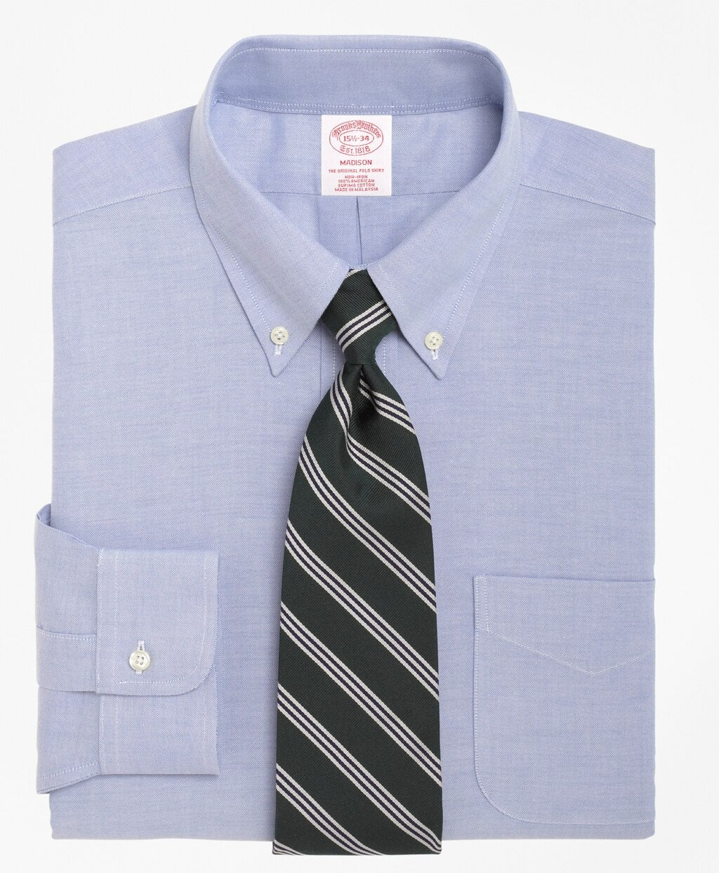 Brooks Brothers Men BrooksCool® Madison Classic-Fit Dress Shirt, Non-Iron Button-Down Collar