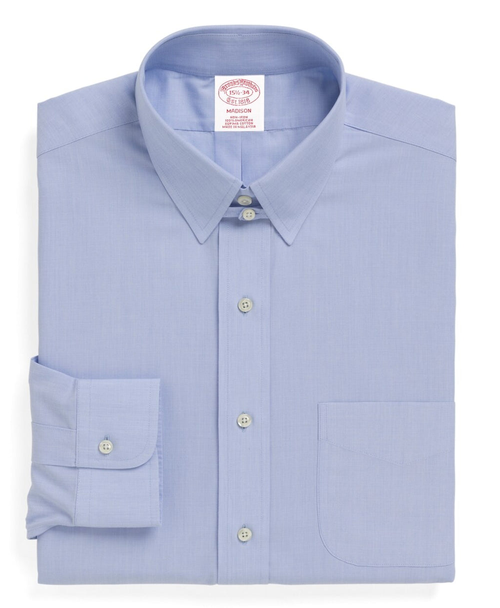 Brooks Brothers Men Madison Classic-Fit Dress Shirt, Non-Iron Tab Collar