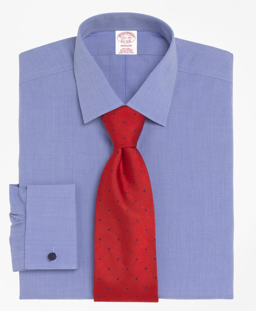 Brooks Brothers Men Madison Classic-Fit Dress Shirt, Non-Iron Spread Collar French Cuff