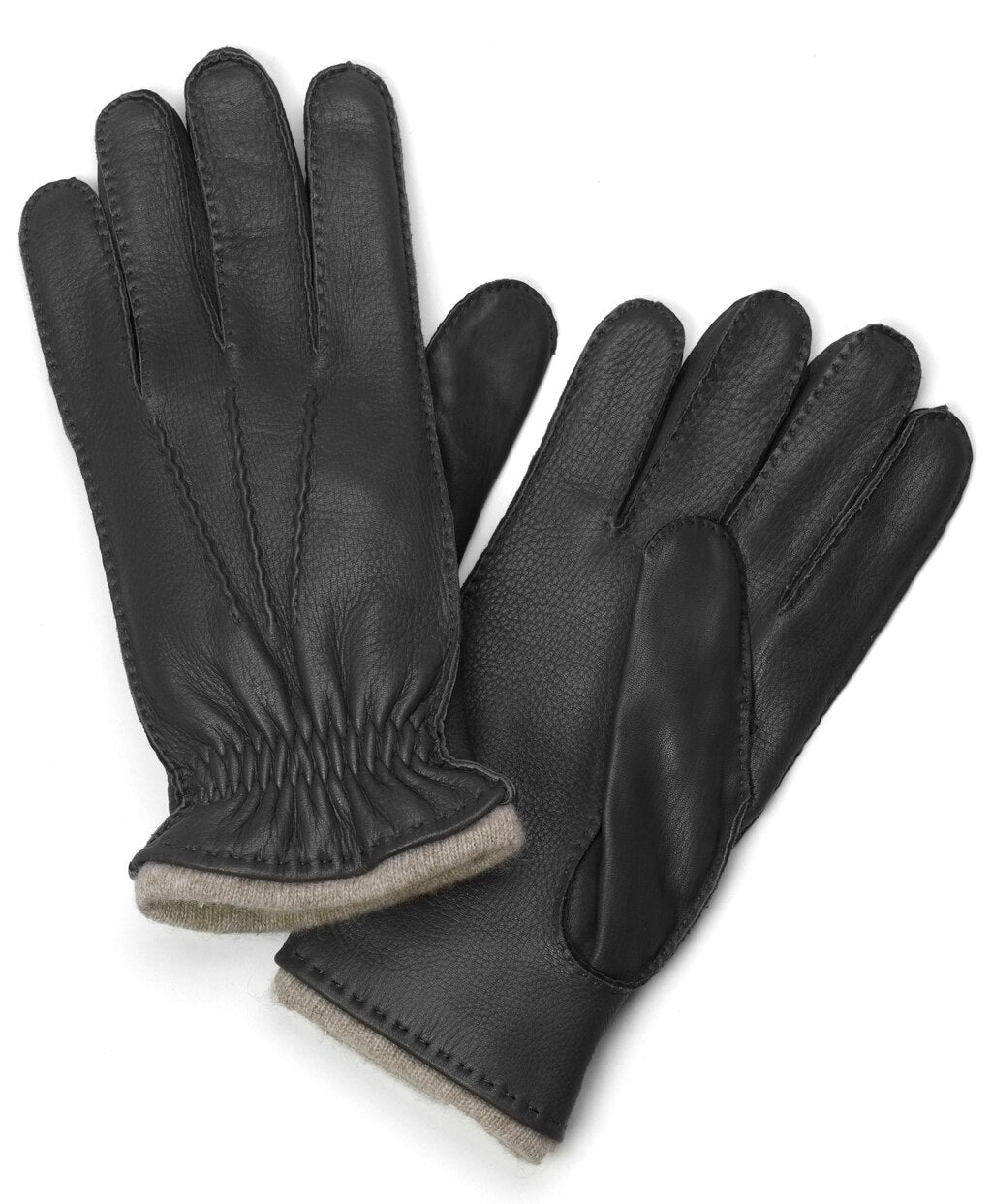 Brooks Brothers Men Deerskin Cashmere Lined Gloves