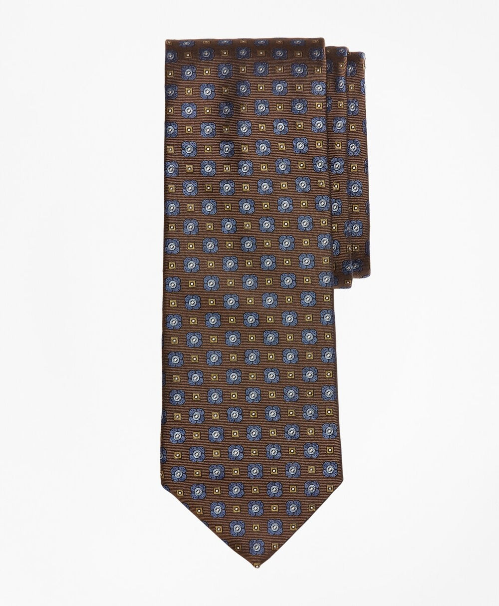 Brooks Brothers Men Flower and Diamonds Tie