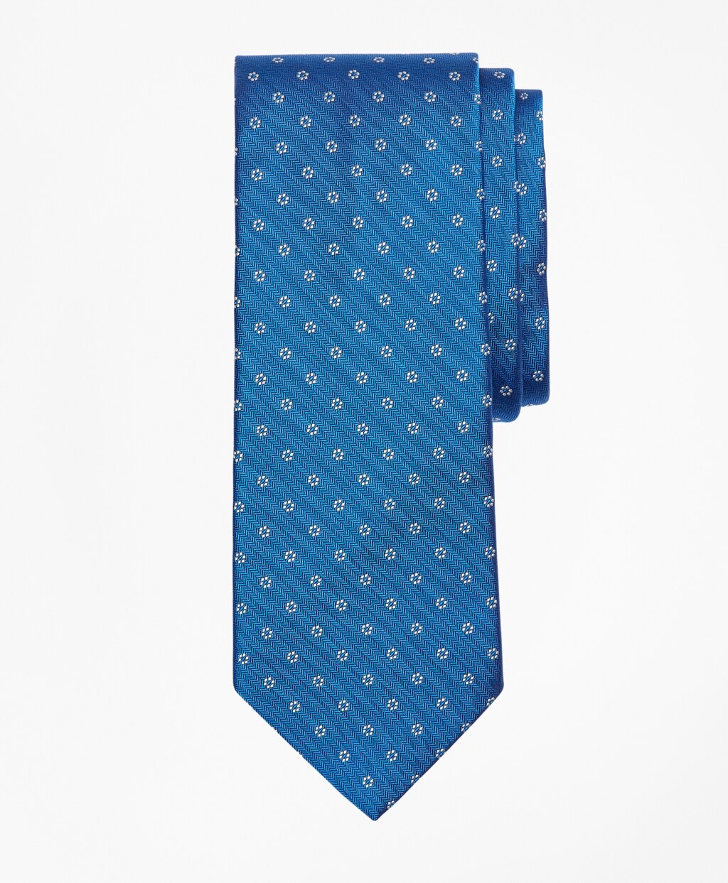 Brooks Brothers Men Herringbone Flower Tie