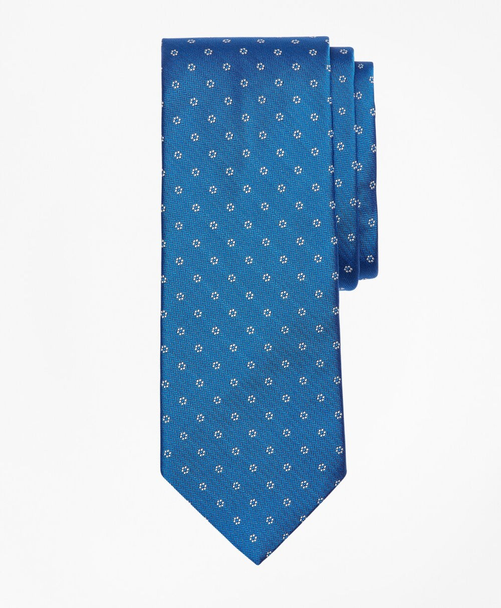 Brooks Brothers Men Herringbone Flower Tie