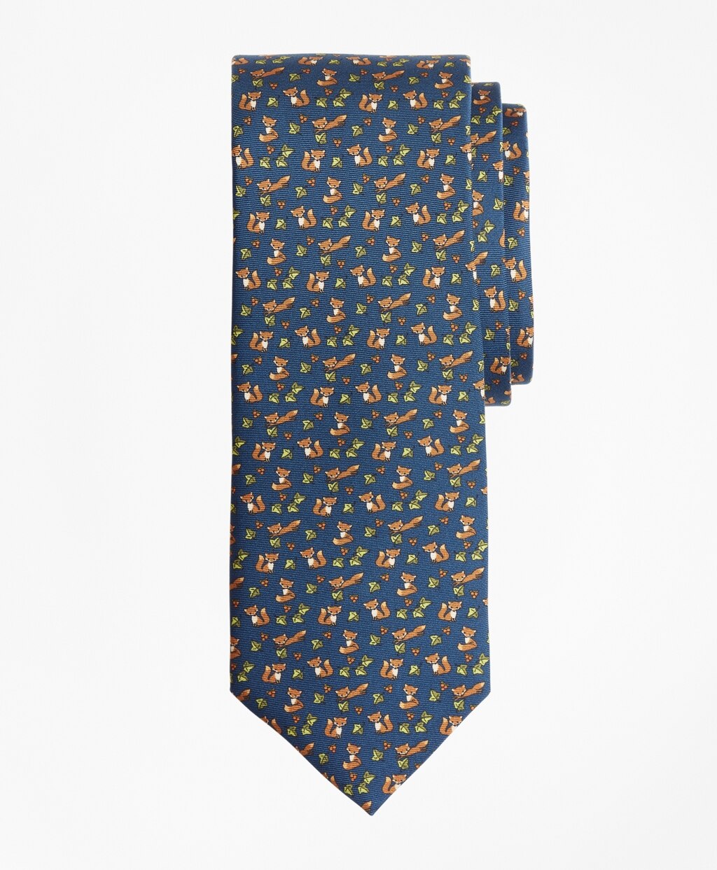 Brooks Brothers Men Fox Print Tie