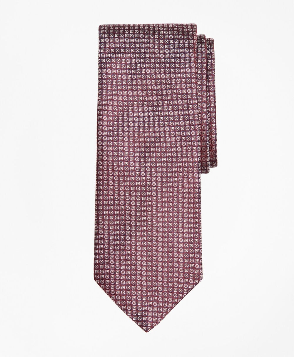Brooks Brothers Men Melange Micro-Geometric Tie