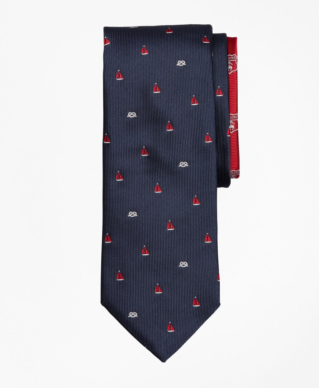 Brooks Brothers Men Sail Boat and Nautical Knot Tie