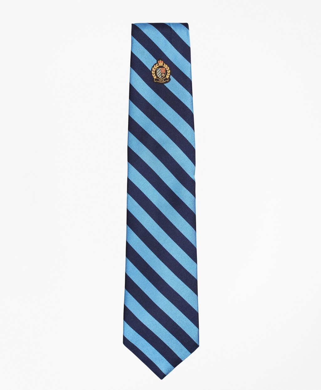 Brooks Brothers Men Limited Edition Archival Collection BB#4 Striped Rep with Crest Silk Tie