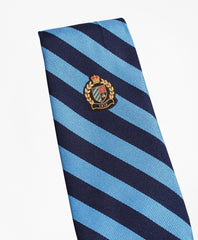 Brooks Brothers Men Limited Edition Archival Collection BB#4 Striped Rep with Crest Silk Tie