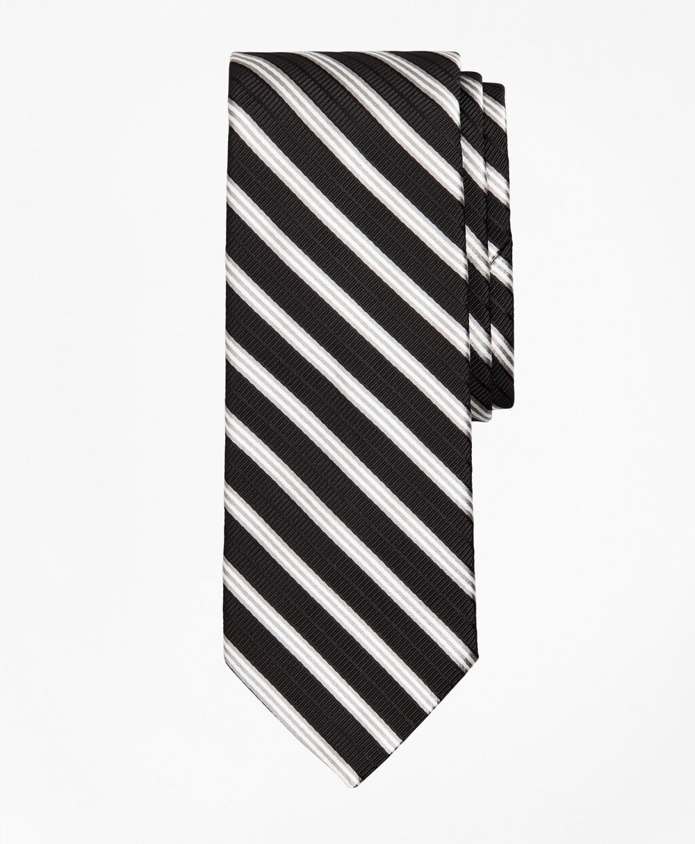 Brooks Brothers Men Ribbed BB#1 Rep Stripe Tie