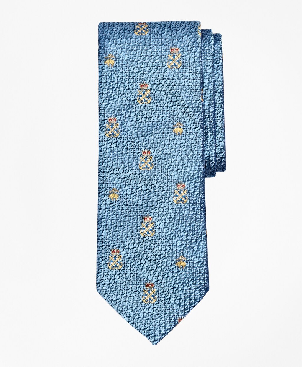 Brooks Brothers Men Fleece and Anchor Shield Tie