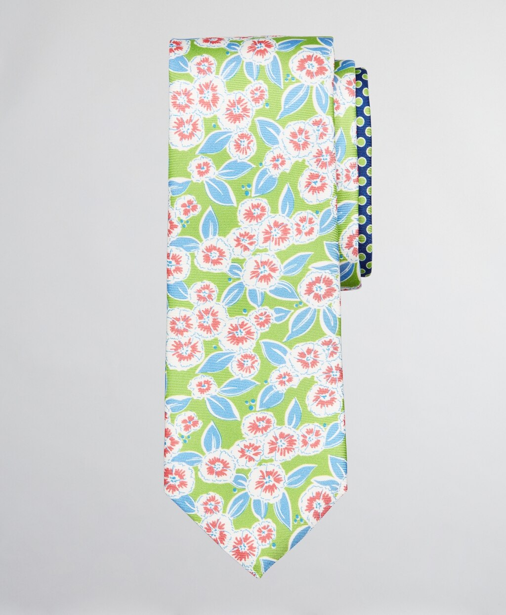 Brooks Brothers Men Floral with Dots Print Tie