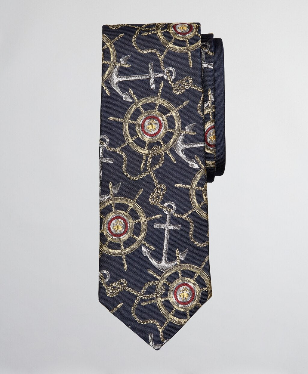 Brooks Brothers Men Limited Edition Archival Collection Nautical Motif Silk Tie