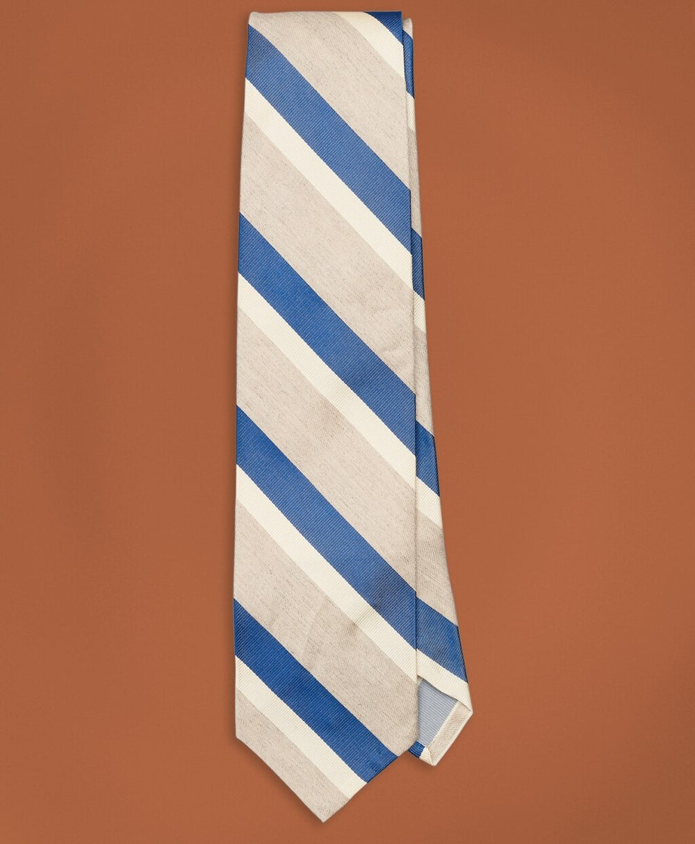 Brooks Brothers Men Golden Fleece® Striped Silk-Linen Tie