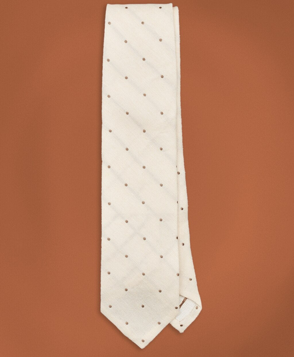 Brooks Brothers Men Golden Fleece® Dotted Silk-Linen Tie
