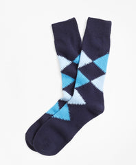Brooks Brothers Men Cashmere Argyle Crew Socks