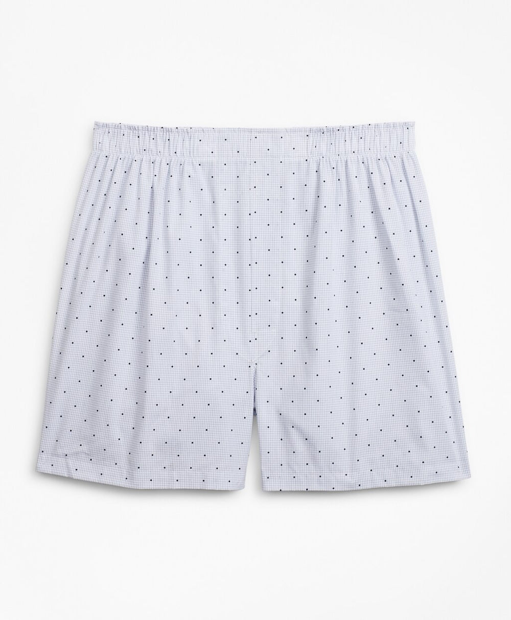 Brooks Brothers Men Traditional Fit Grid Dot Boxers