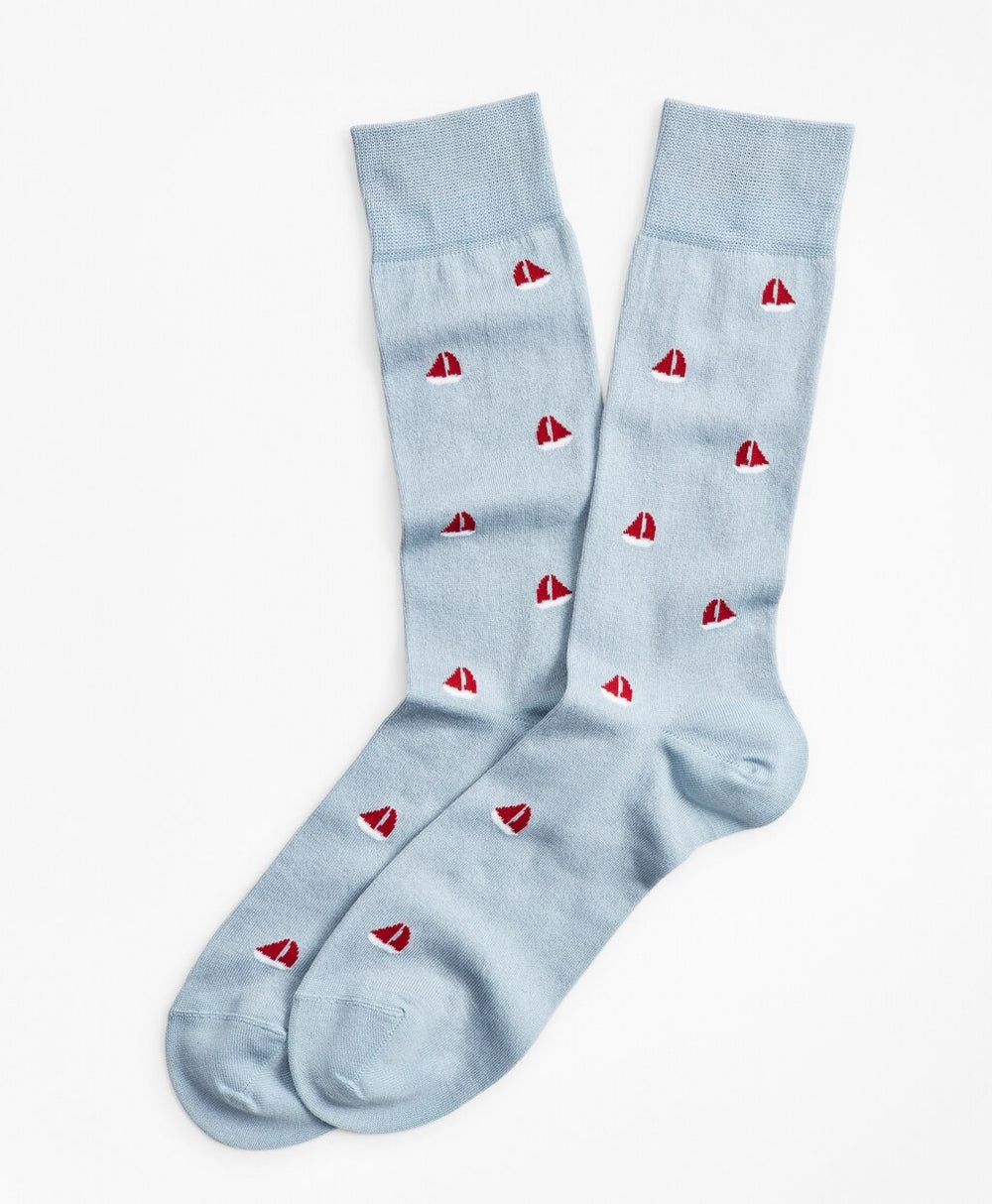 Brooks Brothers Men Sailboat Crew Socks