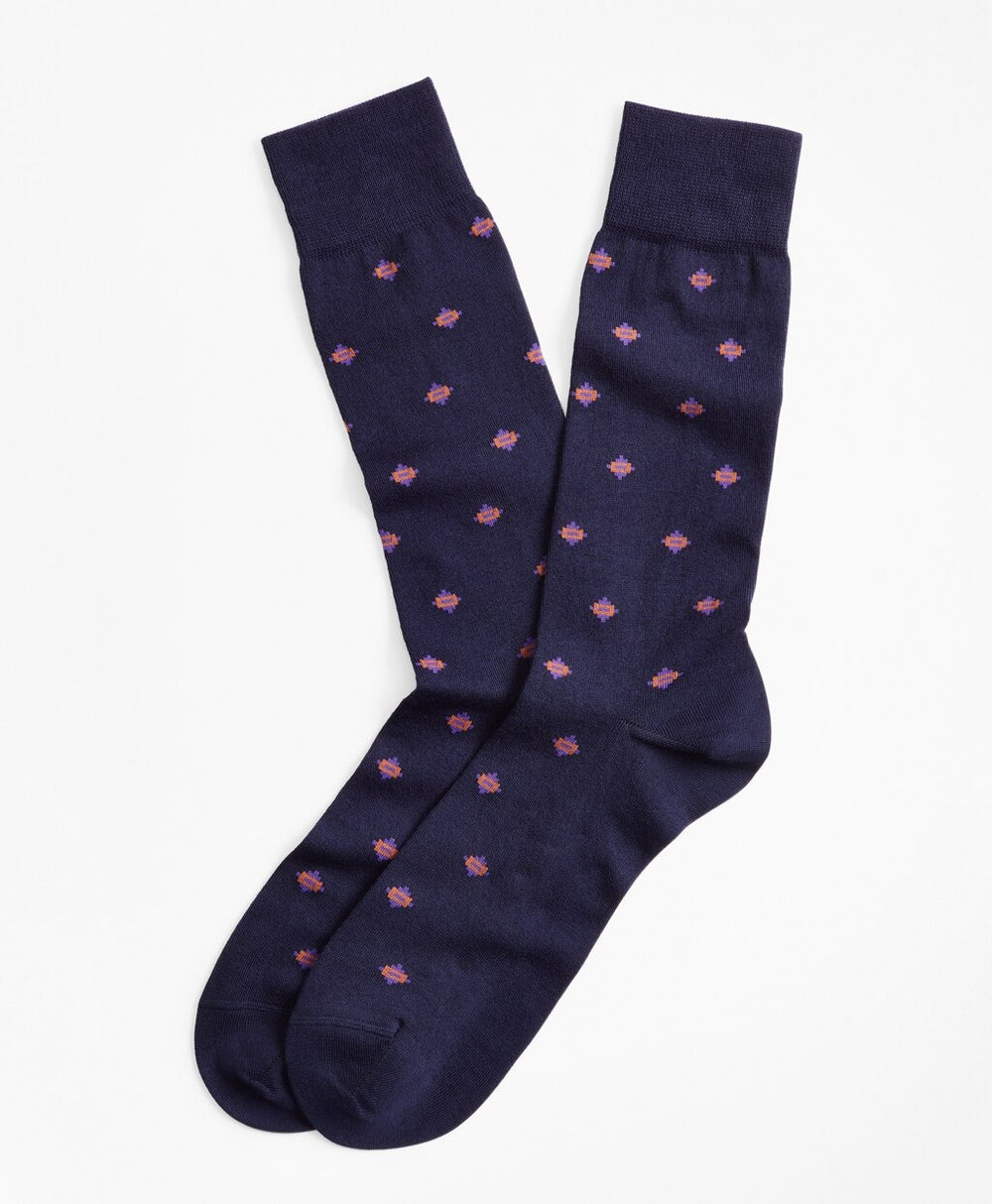 Brooks Brothers Men Medallion Crew Socks