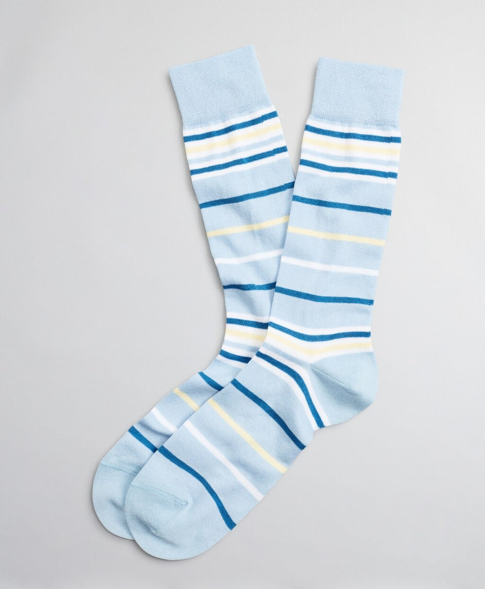 Brooks Brothers Men Stripe Crew Socks