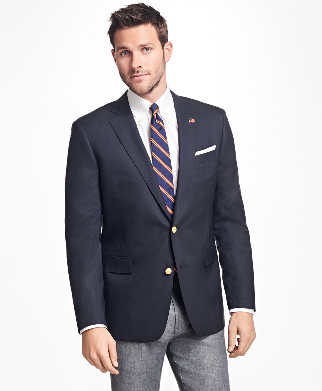 Brooks Brothers Men Regent Fit Two-Button 1818 Blazer