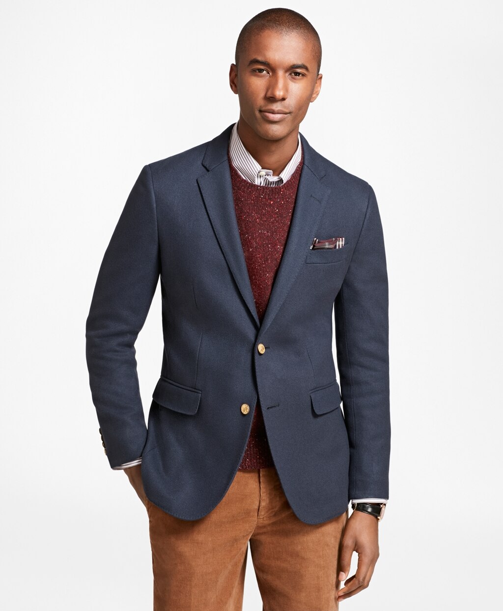 Brooks Brothers Men Milano Fit Two-Button 1818 Blazer