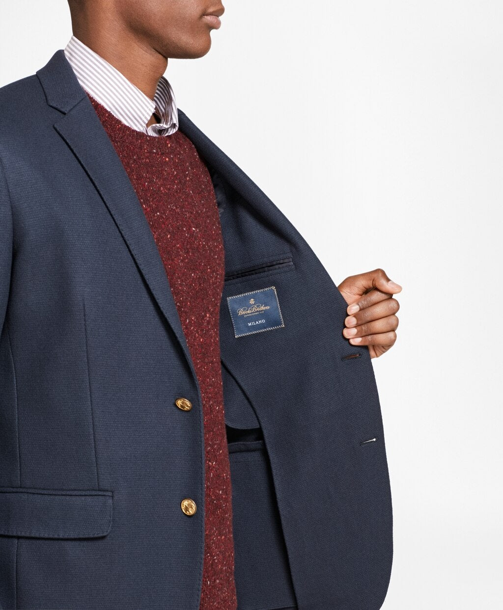 Brooks Brothers Men Milano Fit Two-Button 1818 Blazer