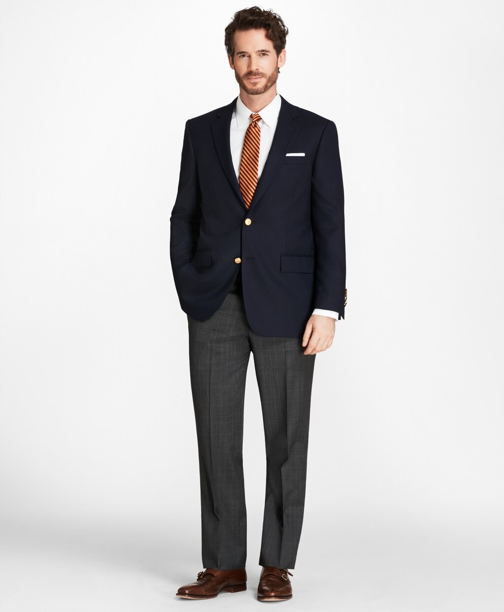 Brooks Brothers Men Madison Fit Doeskin Stretch Wool Blazer