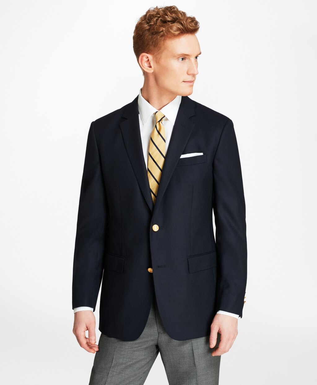 Brooks Brothers Men Milano Fit Doeskin Stretch Wool Blazer