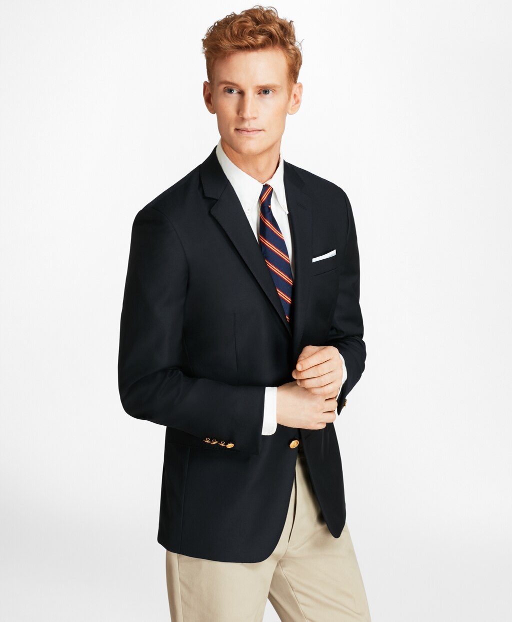 Brooks Brothers Men Country Club Milano Fit Saxxon™ Wool Two-Button Blazer