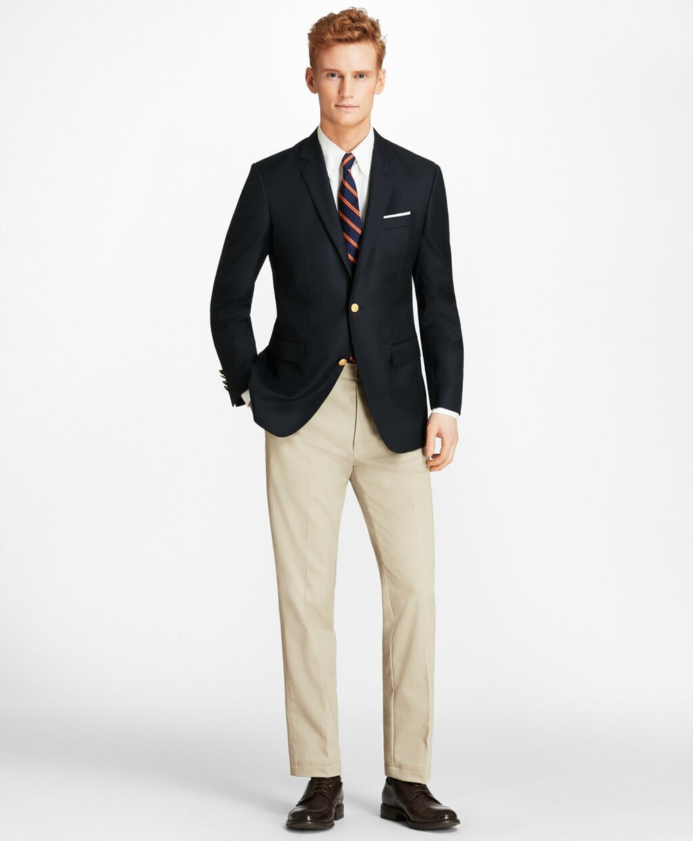 Brooks Brothers Men Country Club Milano Fit Saxxon™ Wool Two-Button Blazer