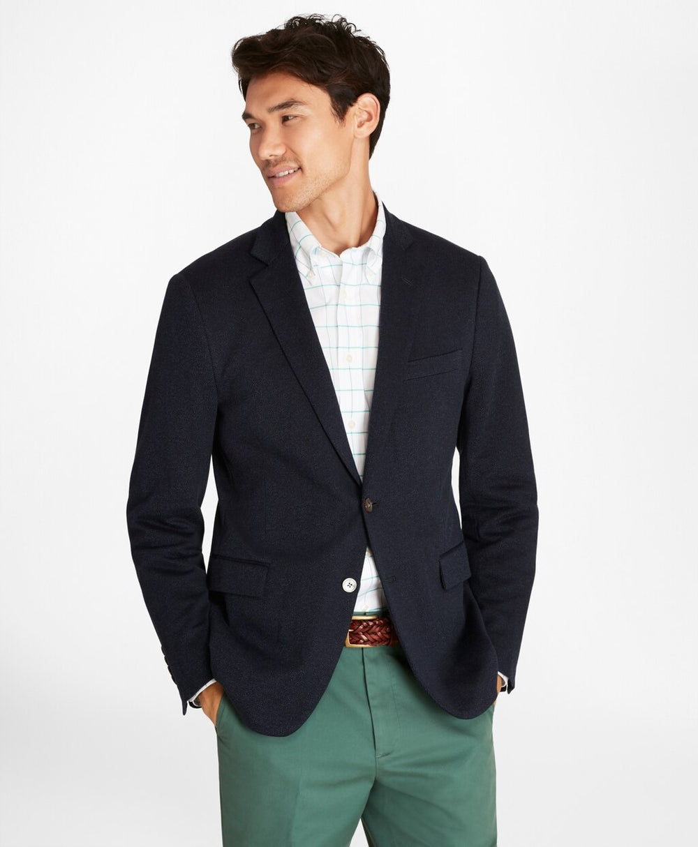 Brooks Brothers Men Regent Fit Two-Button Knit Blazer