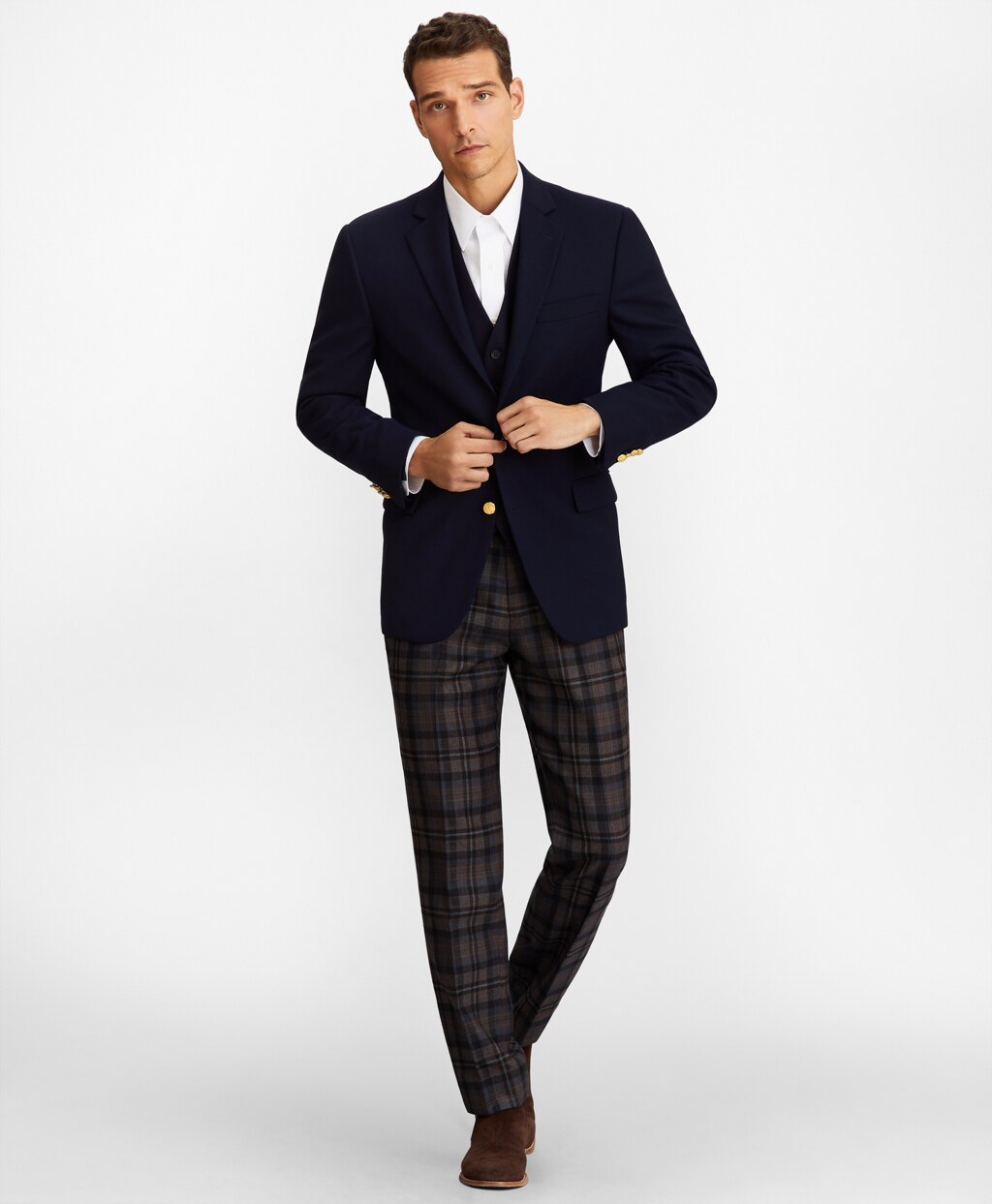 Brooks Brothers Men Regent Fit Two-Button Blazer