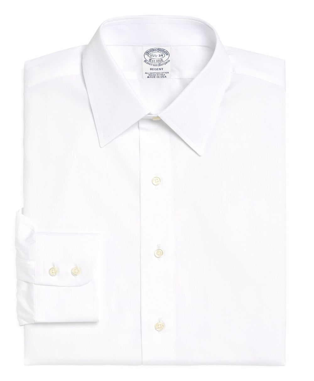 Brooks Brothers Men Regent Fitted Dress Shirt, Tennis Collar