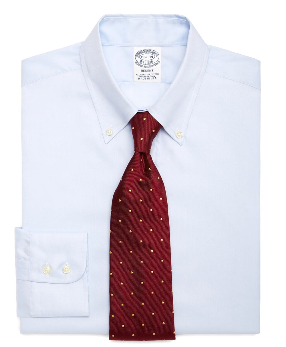 Brooks Brothers Men Regent Fitted Dress Shirt, Button-Down Collar