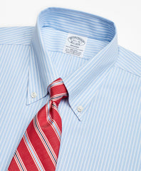 Brooks Brothers Men Stretch Regent Fitted Dress Shirt, Non-Iron Stripe