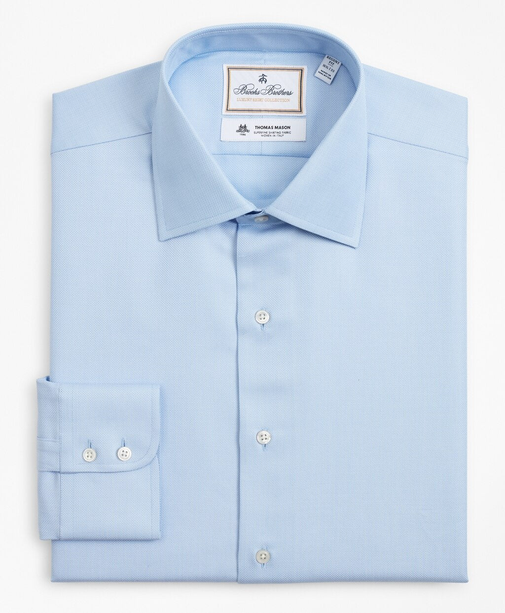 Brooks Brothers Men Luxury Collection Regent Fitted Dress Shirt, Franklin Spread Collar Dobby